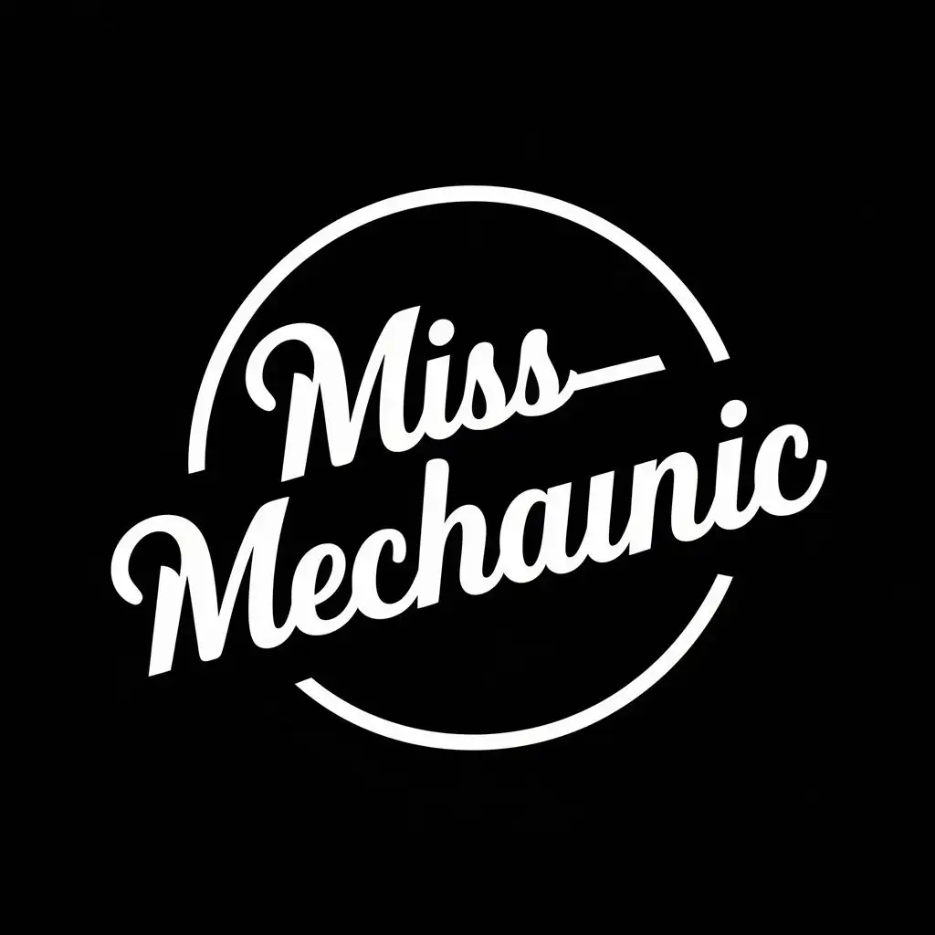 logo, rond, with the text "missmechanic", typography, be used in Automotive industry