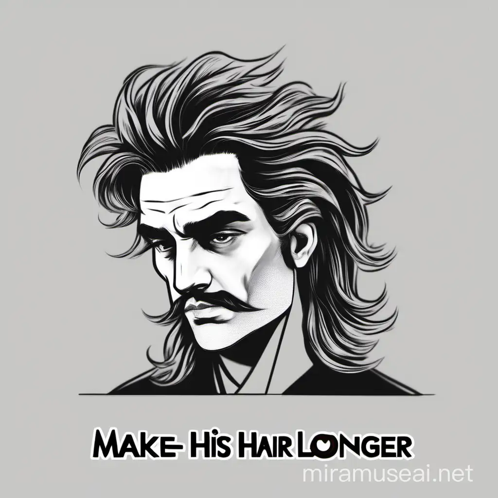 Man with Extended Hair Portrait