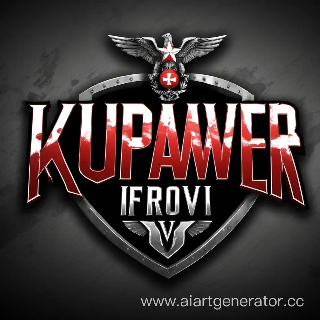 Логотип ютубера по игре hearts of iron VI с ником Kupavner