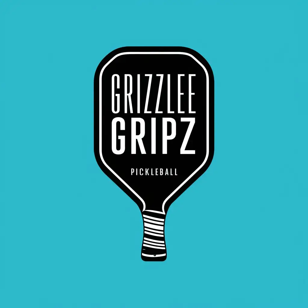 LOGO-Design-For-Grizzlee-Gripz-Dynamic-Pickleball-Paddle-with-Bold-Typography-for-Sports-Fitness-Industry