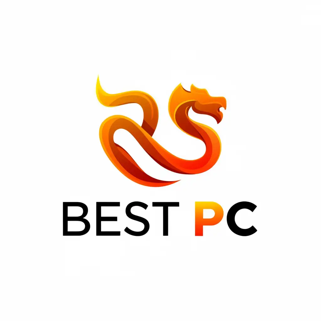 a logo design,with the text "Best Pc", main symbol:dragon,Moderate,be used in Technology industry,clear background