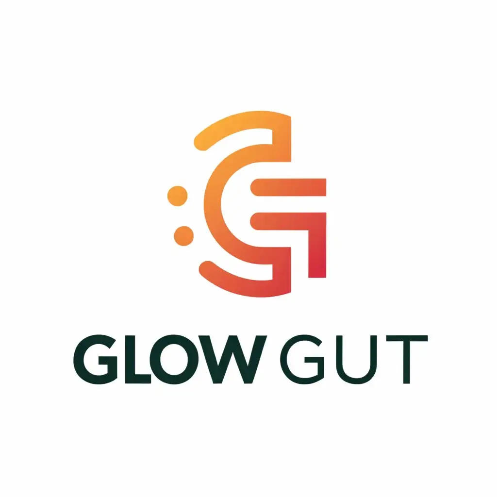 a logo design,with the text "GlowGut", main symbol:A simple logo with a symbol,Moderate,be used in Sports Fitness industry,clear background