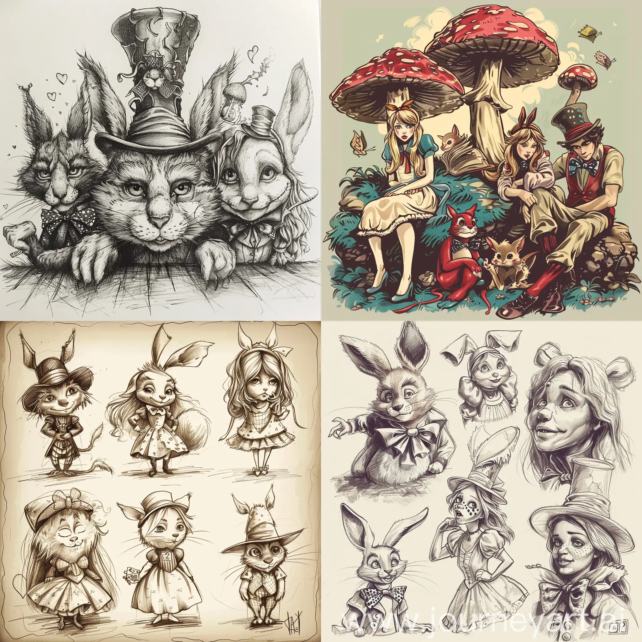 Whimsical-Drawings-of-Alice-in-Wonderland-Characters