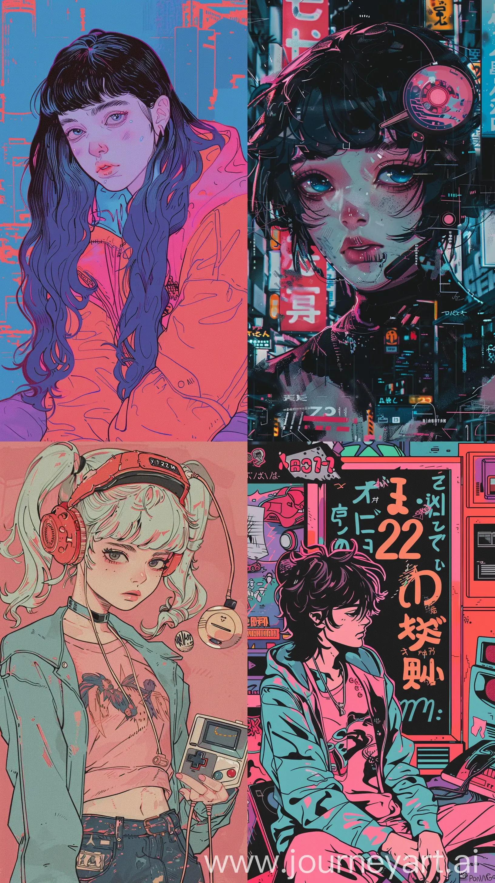 Y2K-Anime-Aesthetic-Sticker-Design-with-Vibrant-Colors