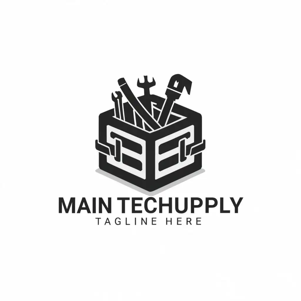 a logo design,with the text "Main Tech Supply", main symbol: Toolbox ,Moderate,be used in Construction industry,clear background