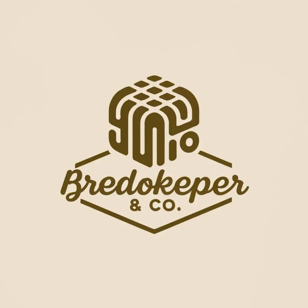 a logo design,with the text "Breadkeeper & Co", main symbol:hexagonal prism with bread,Moderate,clear background