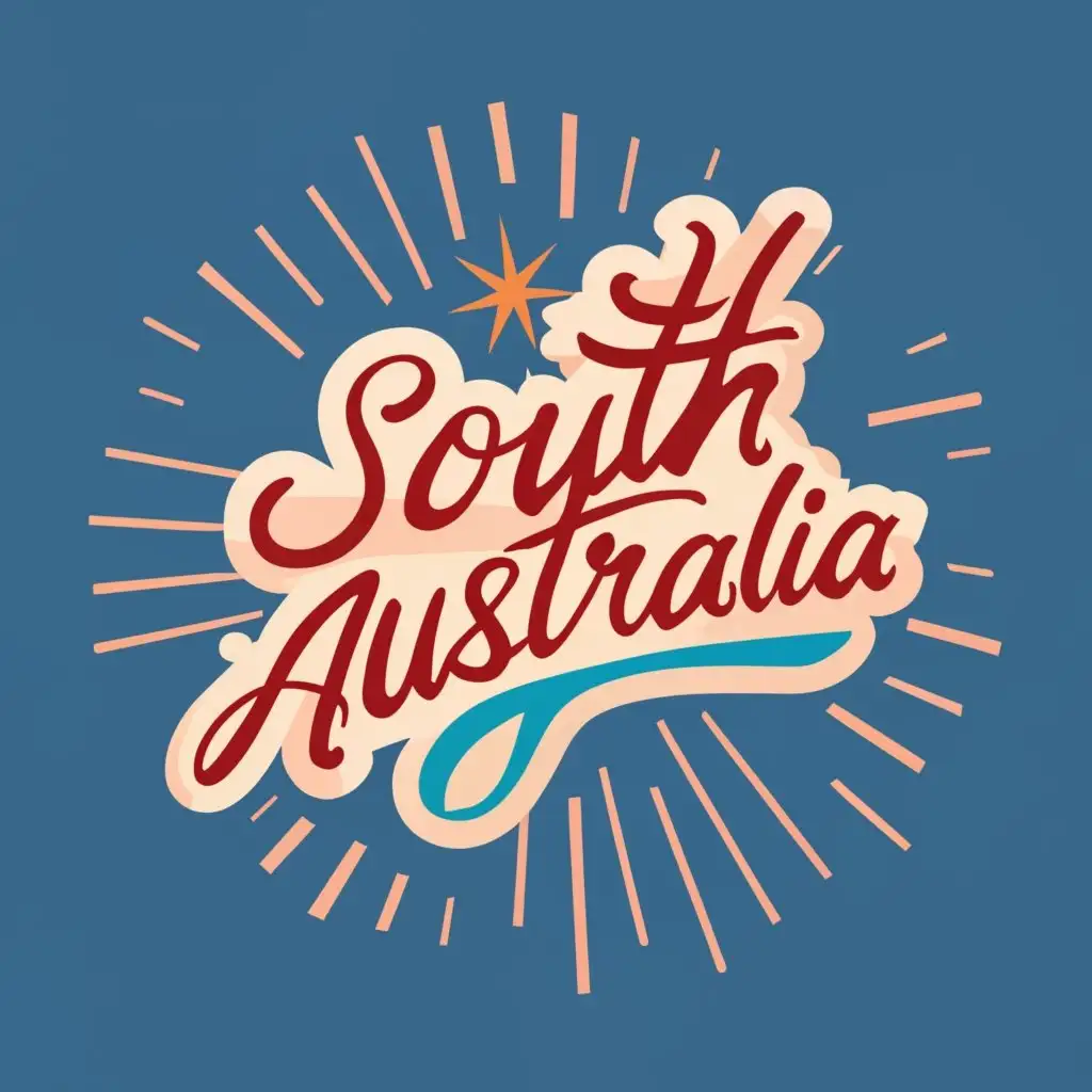 logo, Australia flag, with the text "My region South Australia", typography, be used in Travel industry