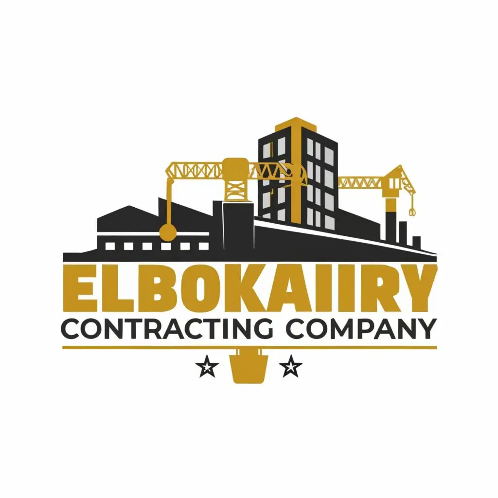 logo, Construction Engineering, with the text "El-bokairy Contracting Company", typography, be used in Construction industry