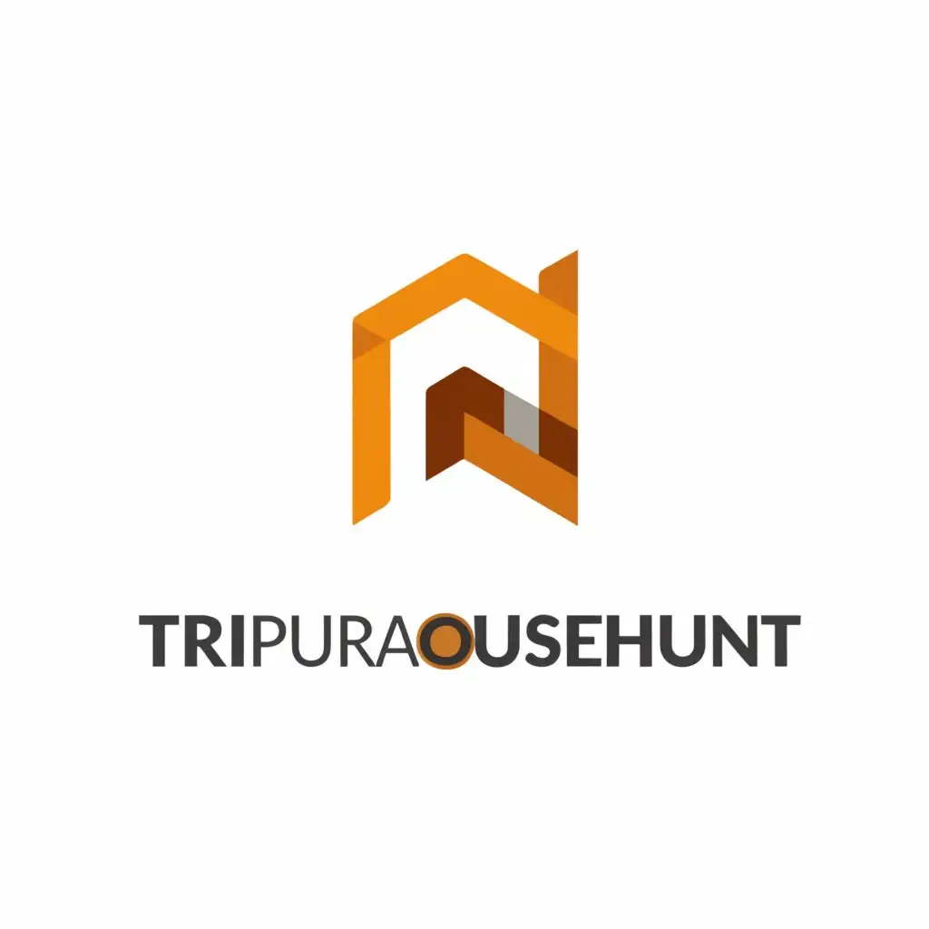 a logo design,with the text 'TripuraHouseHunt', main symbol:house,Moderate,be used in Real Estate industry,clear background