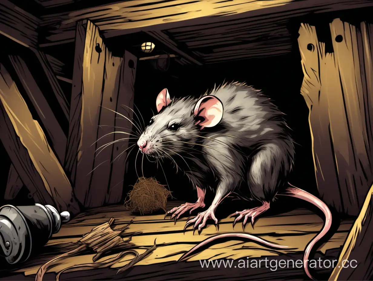 Intimidating-Rat-Encounter-in-the-Attic-DnD-Fantasy-Art