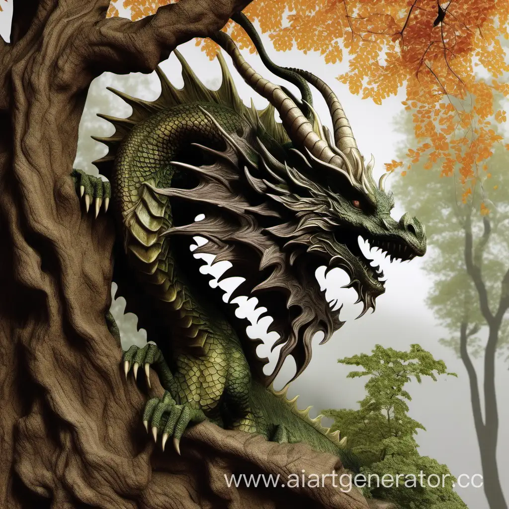 Realistic-Dragon-Art-with-Deciduous-Trees