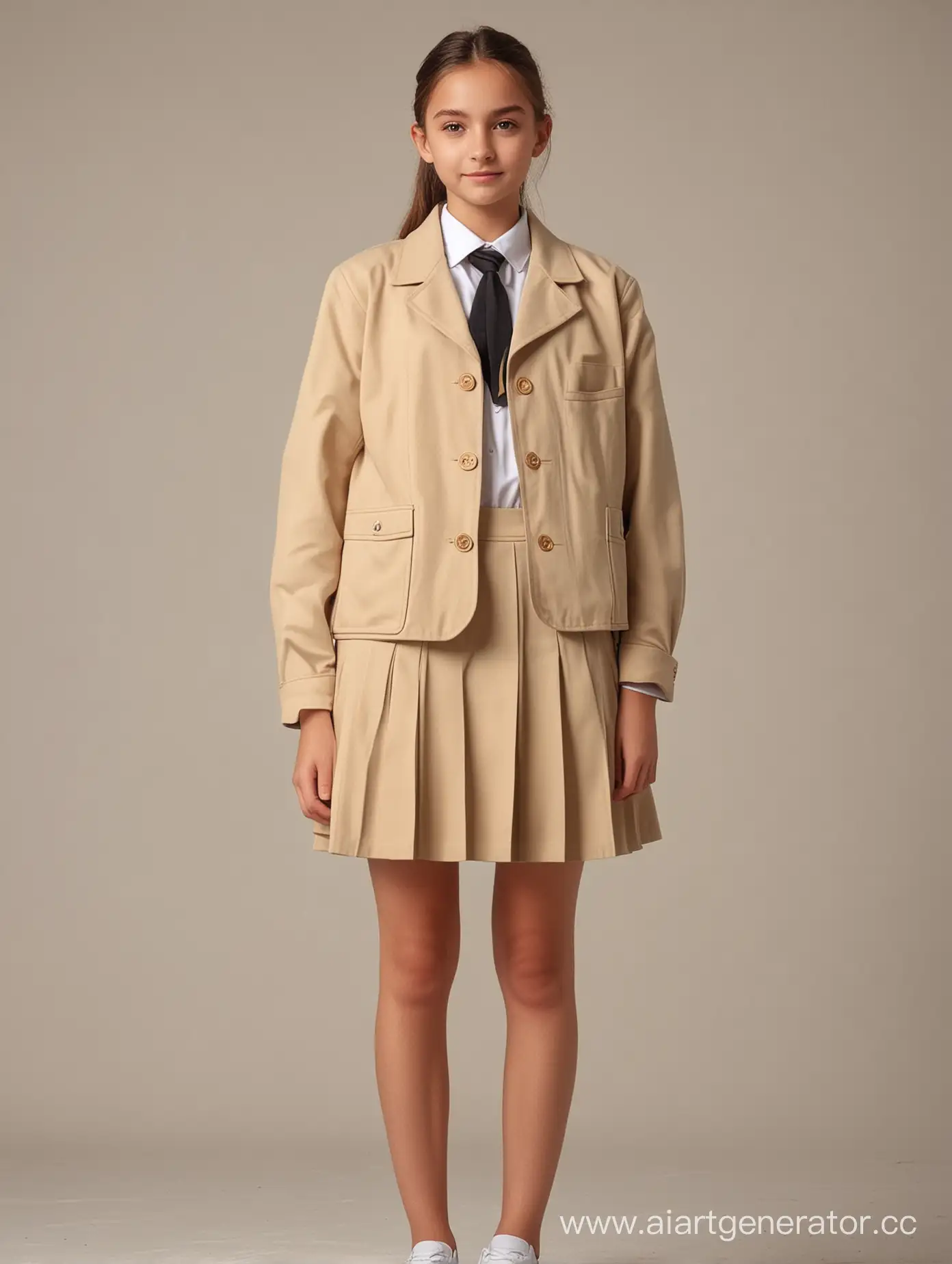 Teenager-in-Beige-School-Uniform-Jacket-Full-Length-Portrait-in-4K-Resolution