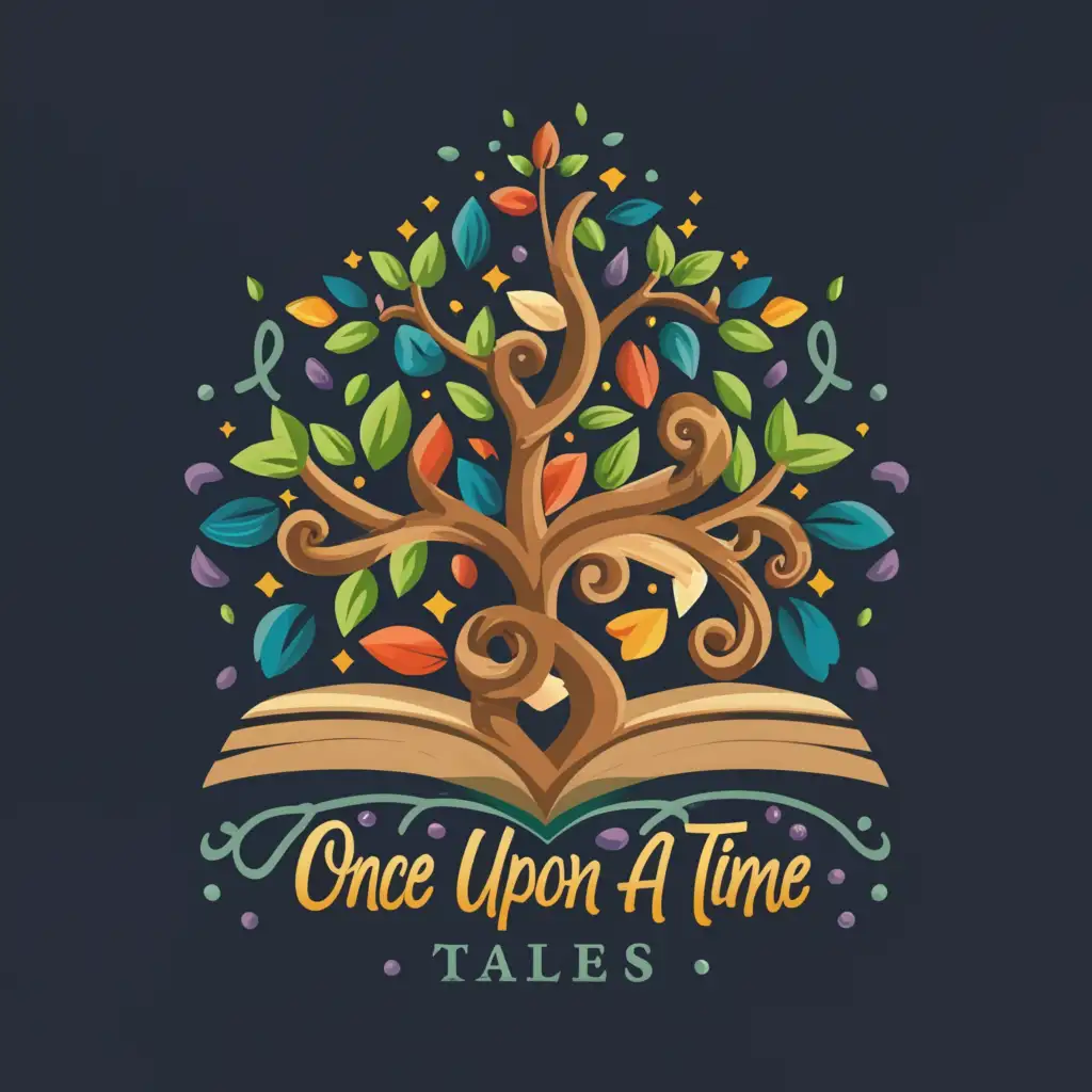 LOGO-Design-For-Once-Upon-a-Time-Tales-Elegant-Text-with-Storybook-Symbol-on-Clear-Background