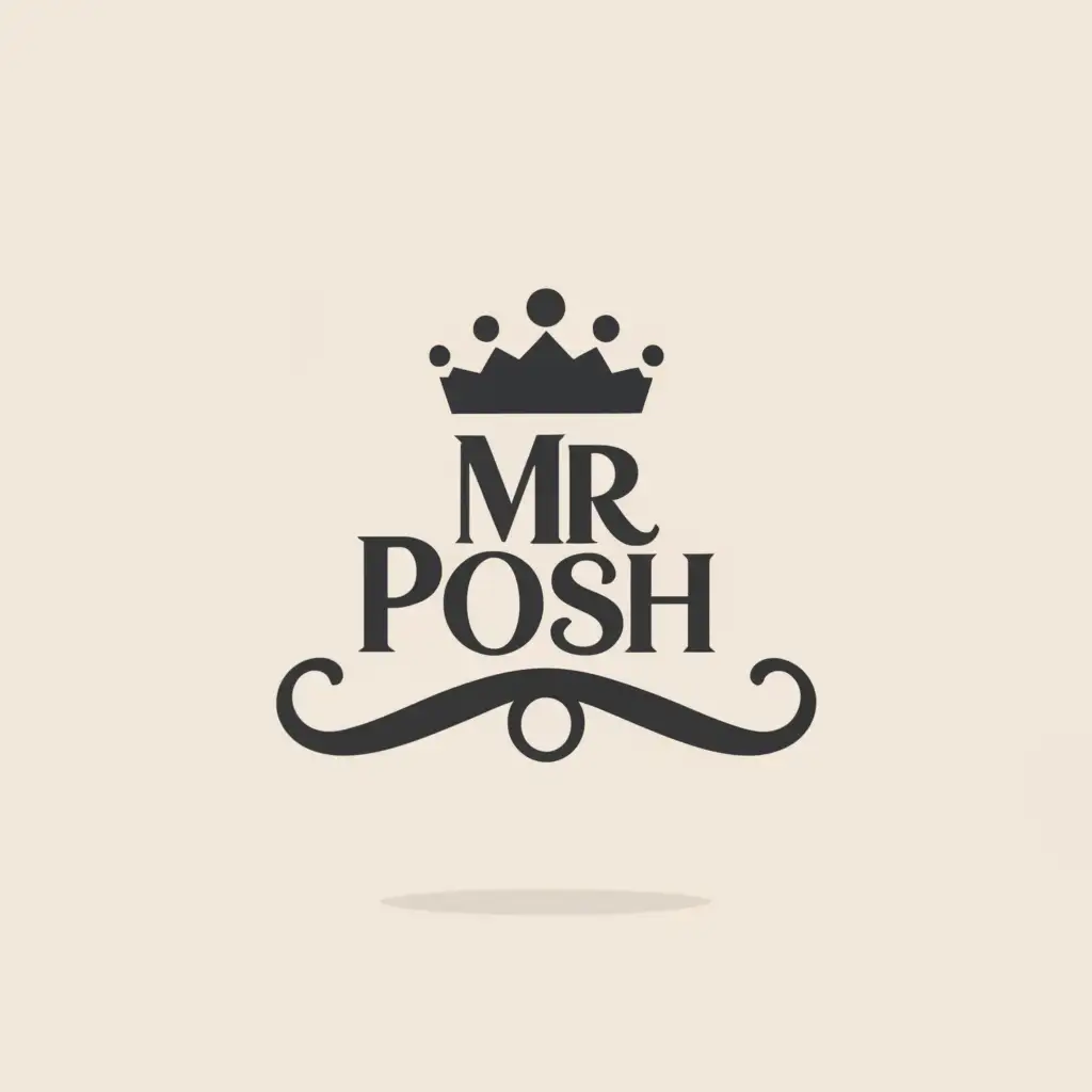 LOGO-Design-for-Mr-Posh-Minimalistic-M-on-Clear-Background