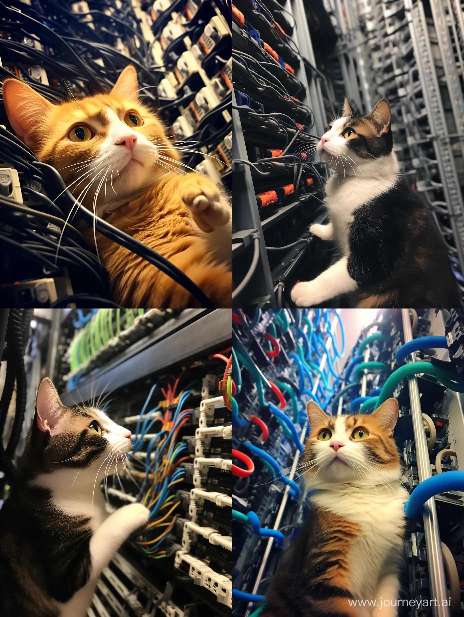  кошка в датацентре серверов