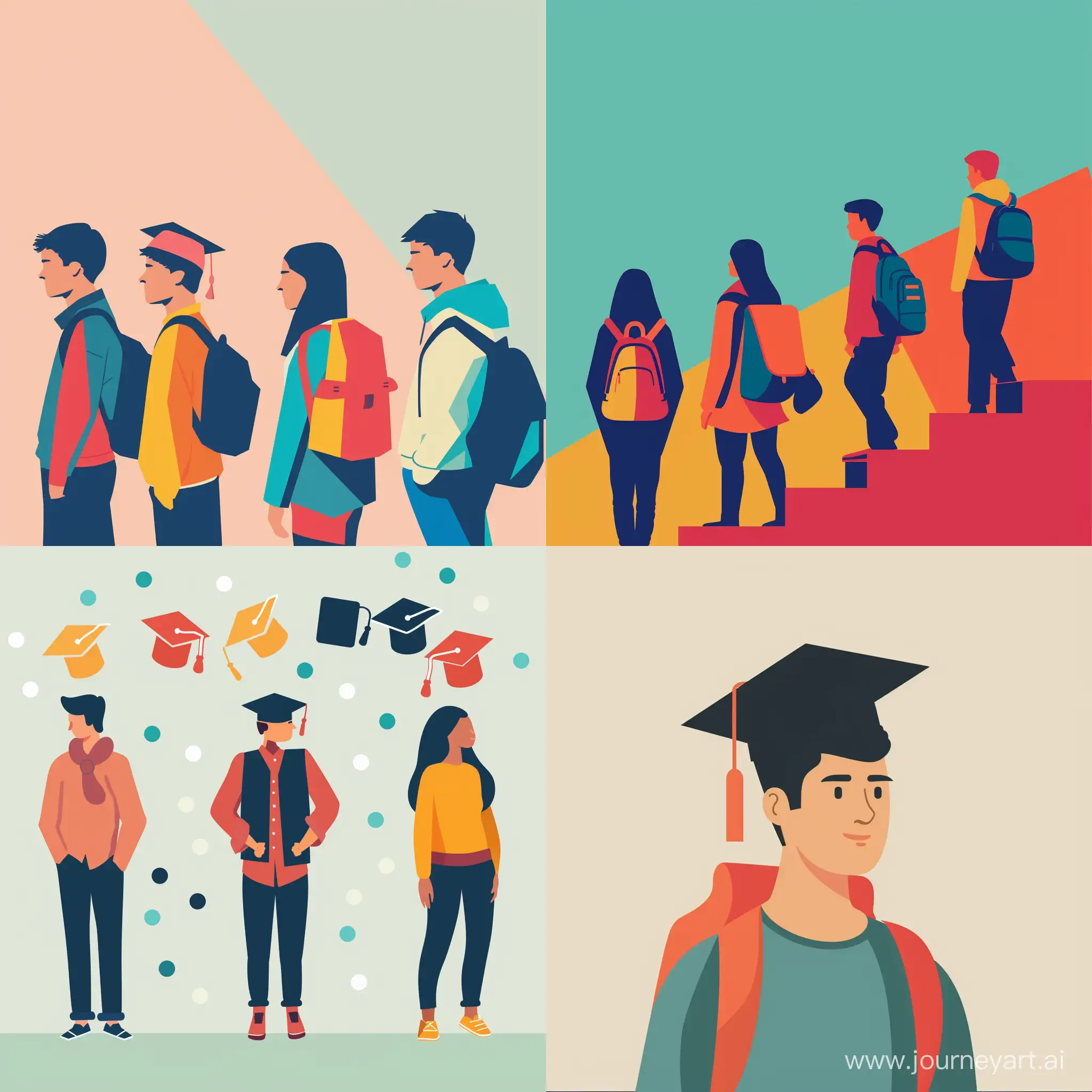 illustration a minimal graphic image about "High-paying jobs for students and teenagers" with a plain color background

