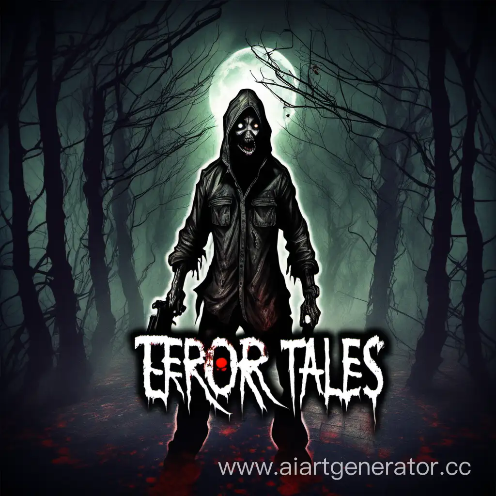 аватар для youtube канала "Terror Tales" с тематикой хоррор игр без зомби