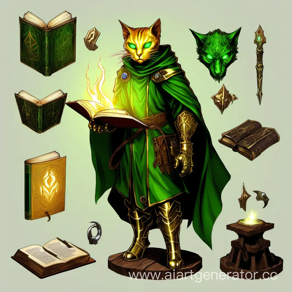 Golden-Cat-Beastman-Mage-of-Light-and-Darkness-with-Wooden-Prosthetic-Hand