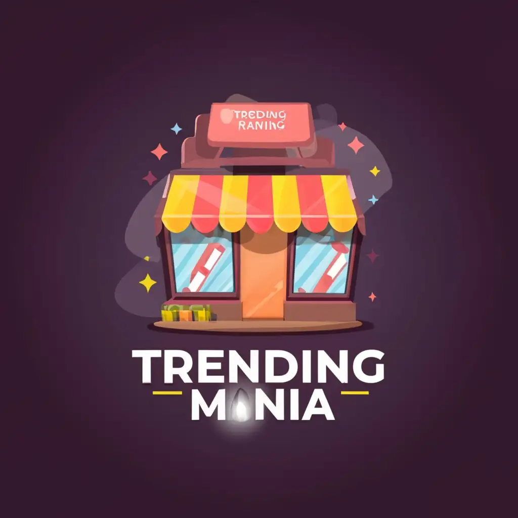 LOGO-Design-For-TrendingMania-Sleek-Shop-Emblem-on-Clear-Background