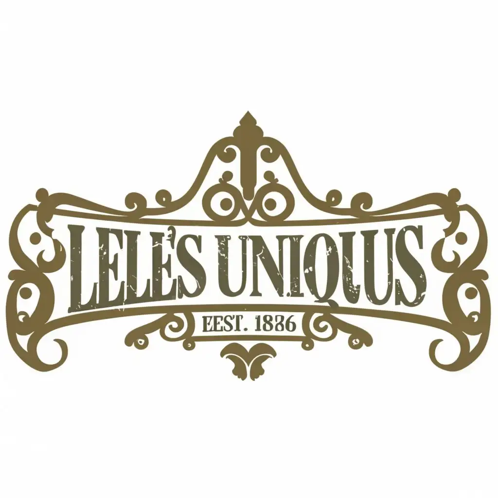 logo, antique furniture, with the text "Lele's Uniques", typography, be used in Retail industry
