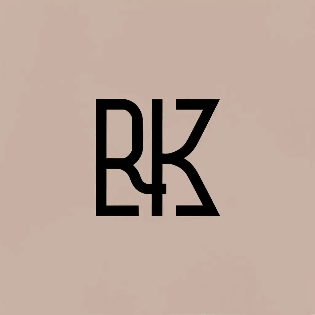 logo, RK
TK

in square last k is inverted inside, with the text "RKTK", typography, be used in Technology industry