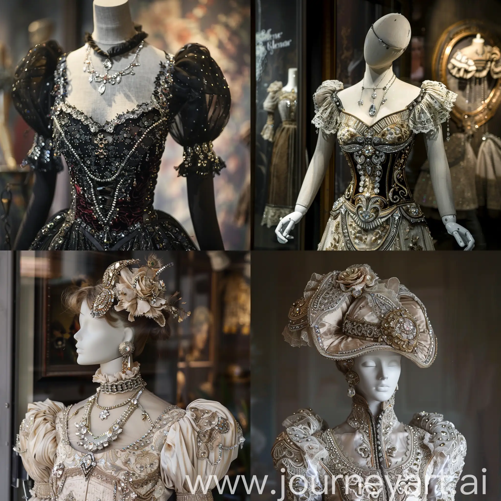 Victorian-Style-Mannequin-Decorated-with-Rhinestones