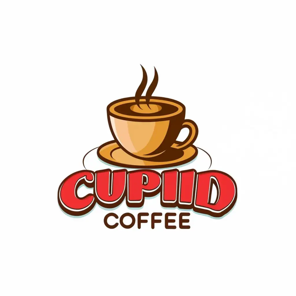 logo, cartoon, with the text "Cupiid Coffee", typography, be used in Internet industry