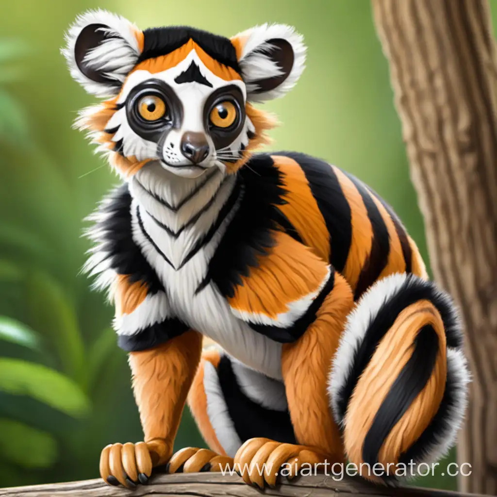Familiar-Tiger-Lemur-Sculpture