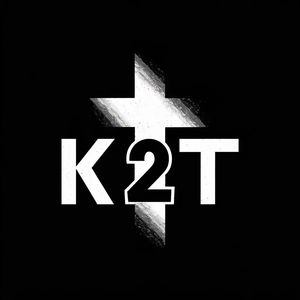 logo, cross, with the text "K²T", typography, be used in Religious industry