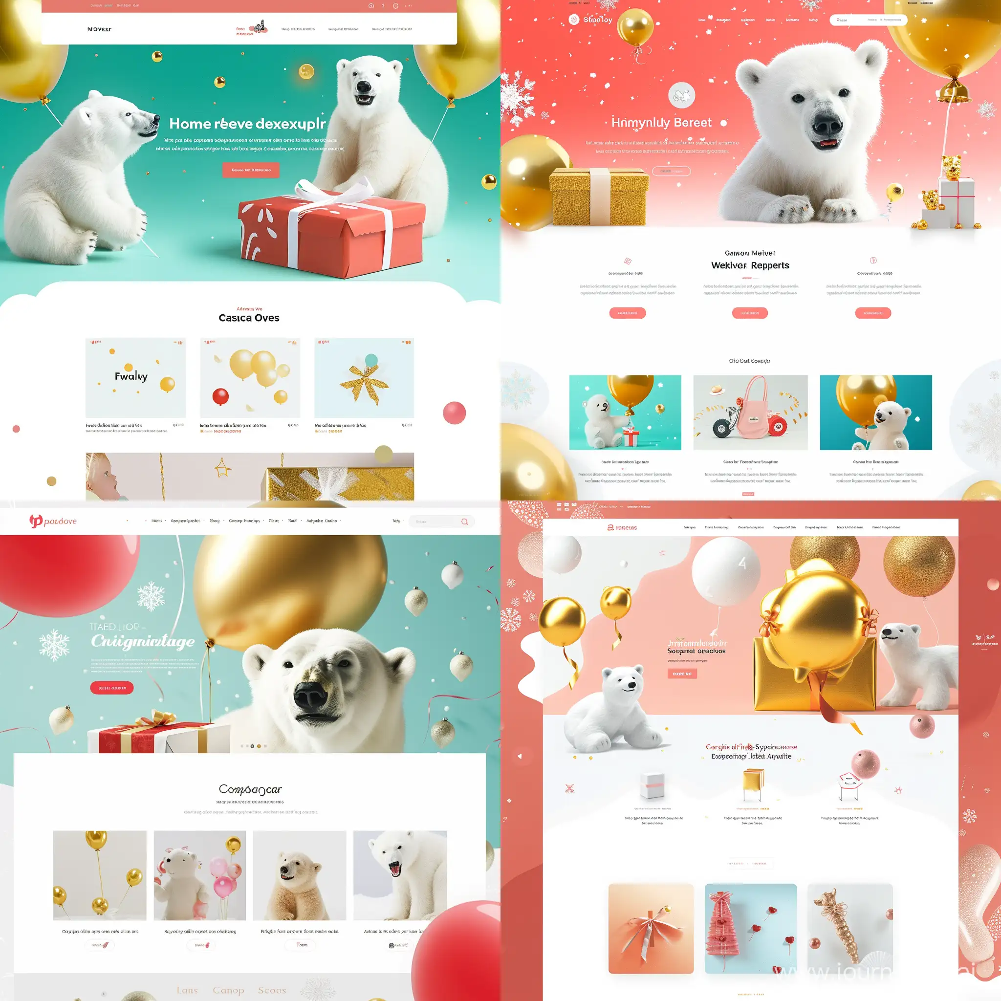 Cheerful-HomeDelivered-Surprises-Gift-Boxes-Golden-Balloons-and-Polar-Bears