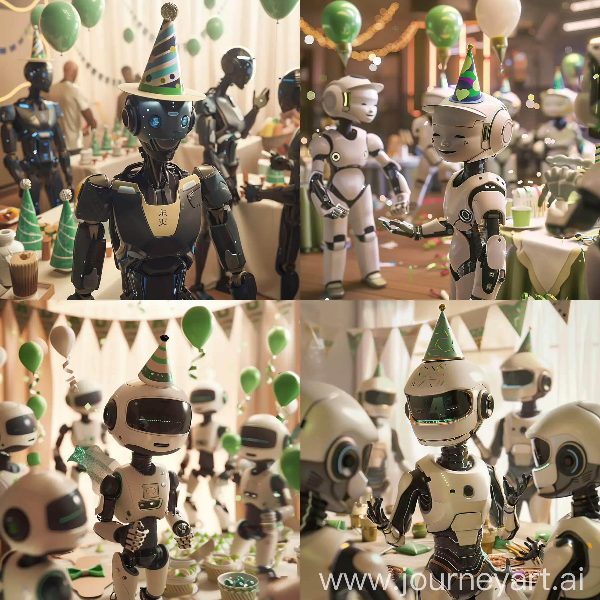 AI-Celebrating-Day-with-Friends-at-Cream-and-Green-Party