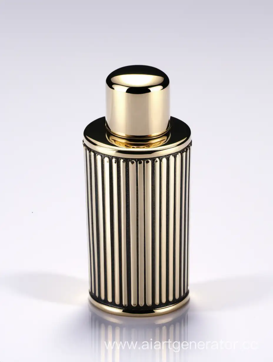 Zamac-Perfume-Decorative-Ornamental-Long-Cap-with-LINES-Metallizing-Finish