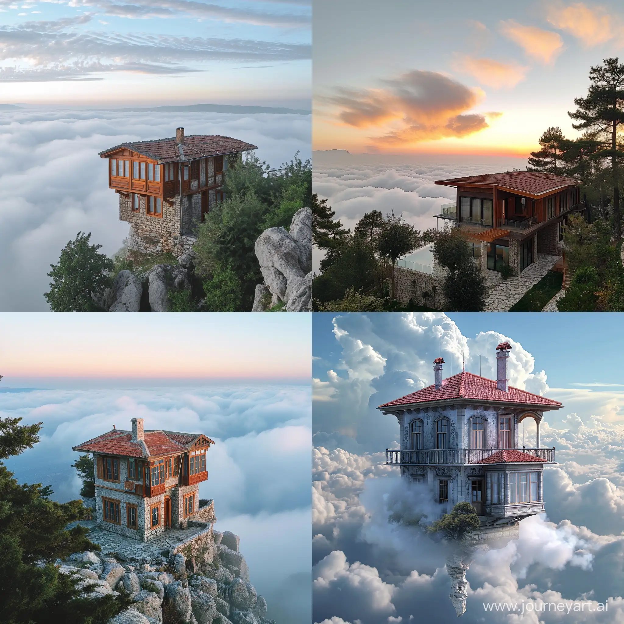 bulutların üzerinde artnevou türk evi