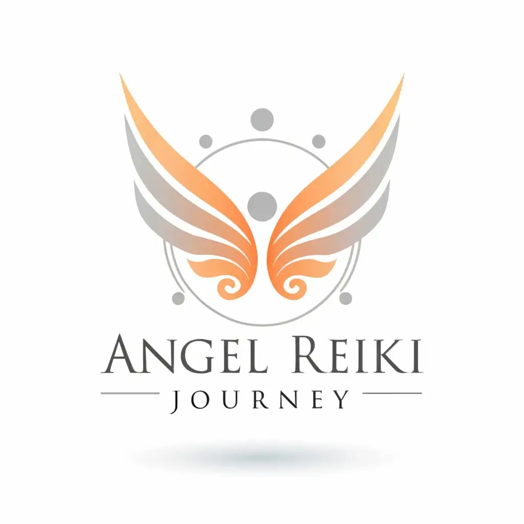 a logo design,with the text "angel reiki journey", main symbol:healing,Moderate,be used in Religious industry,clear background