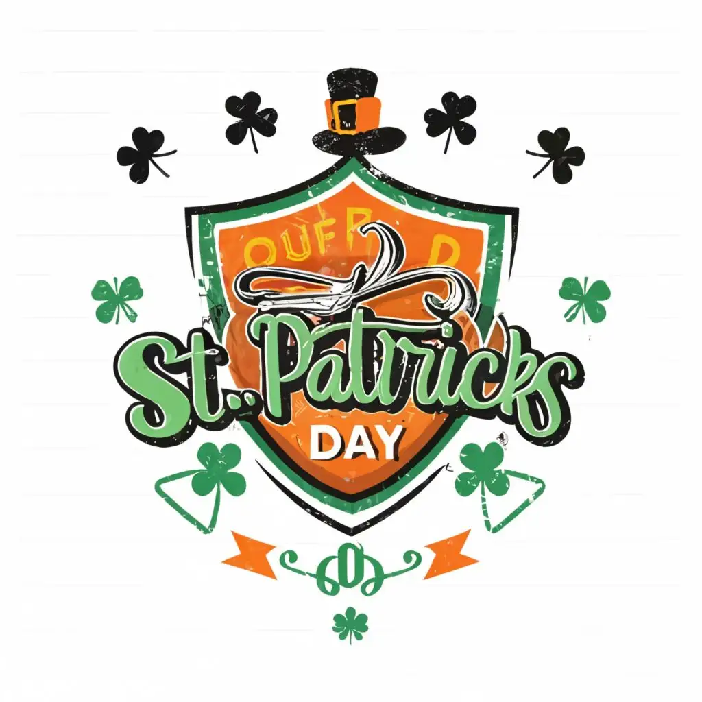 LOGO-Design-For-GraffitiThemed-St-Patricks-Day-TShirt-Bold-Contours-and-Vibrant-Typography