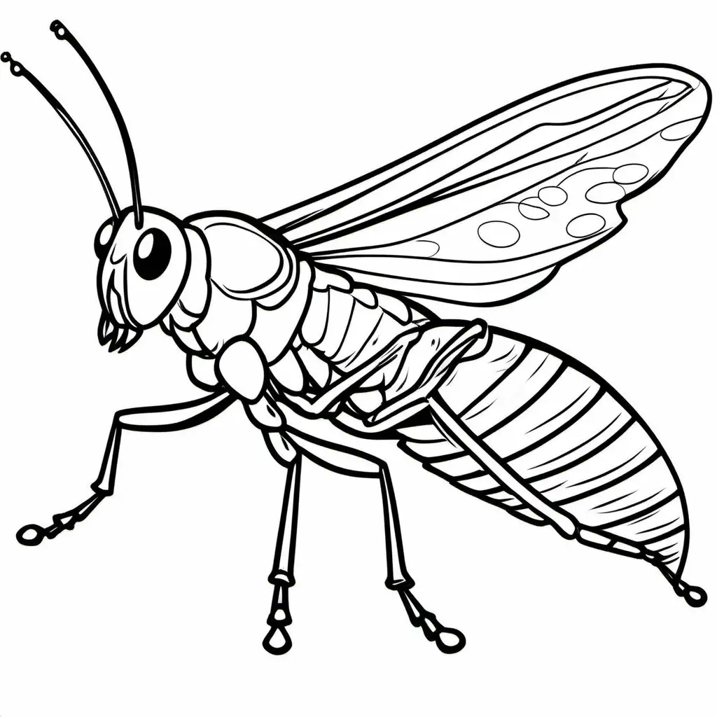 Locust-Line-Art-Coloring-Page-with-Simplicity-and-Ample-White-Space