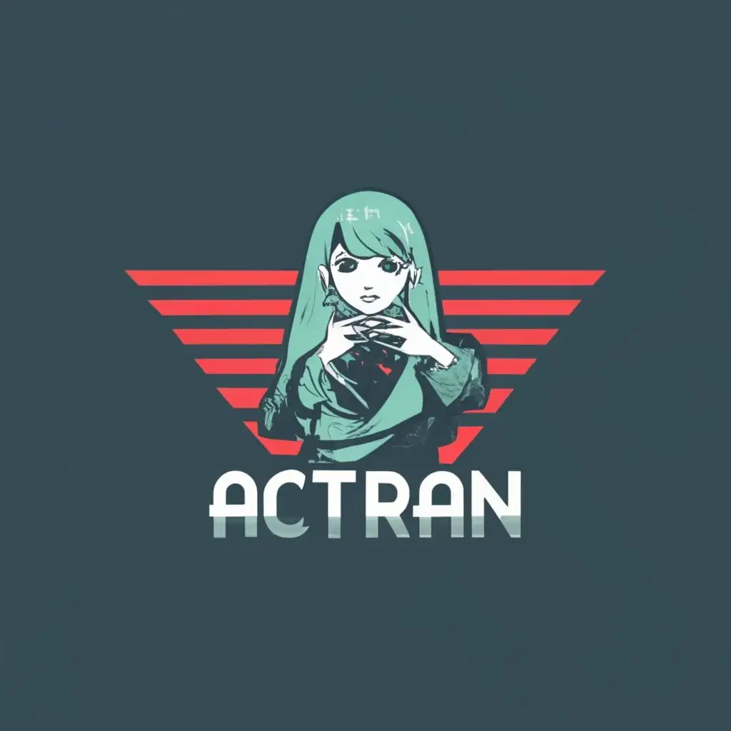 logo, anime girl, with the text "ACtran", typography, be used in Technology industry
