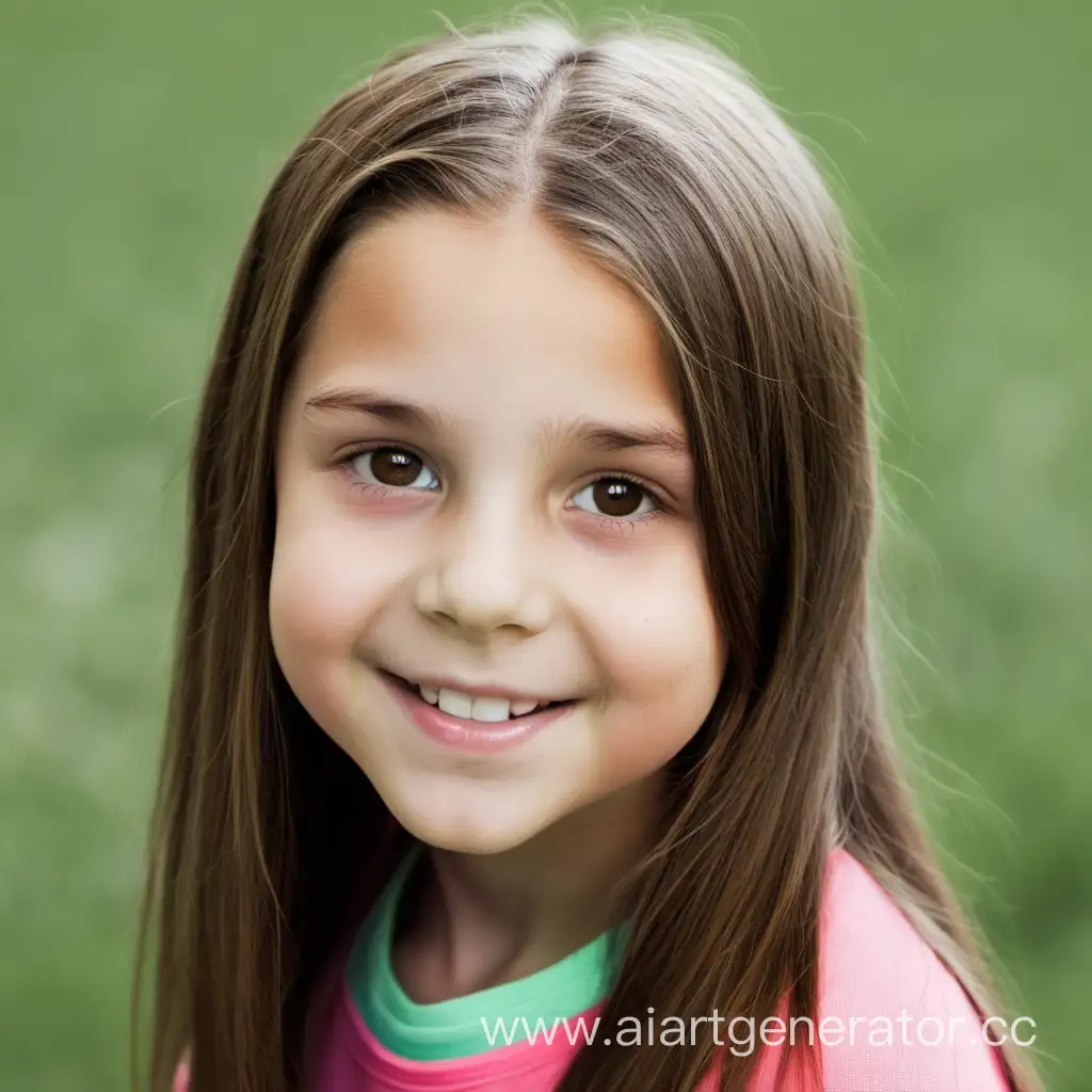 11 year old girl with brown hair