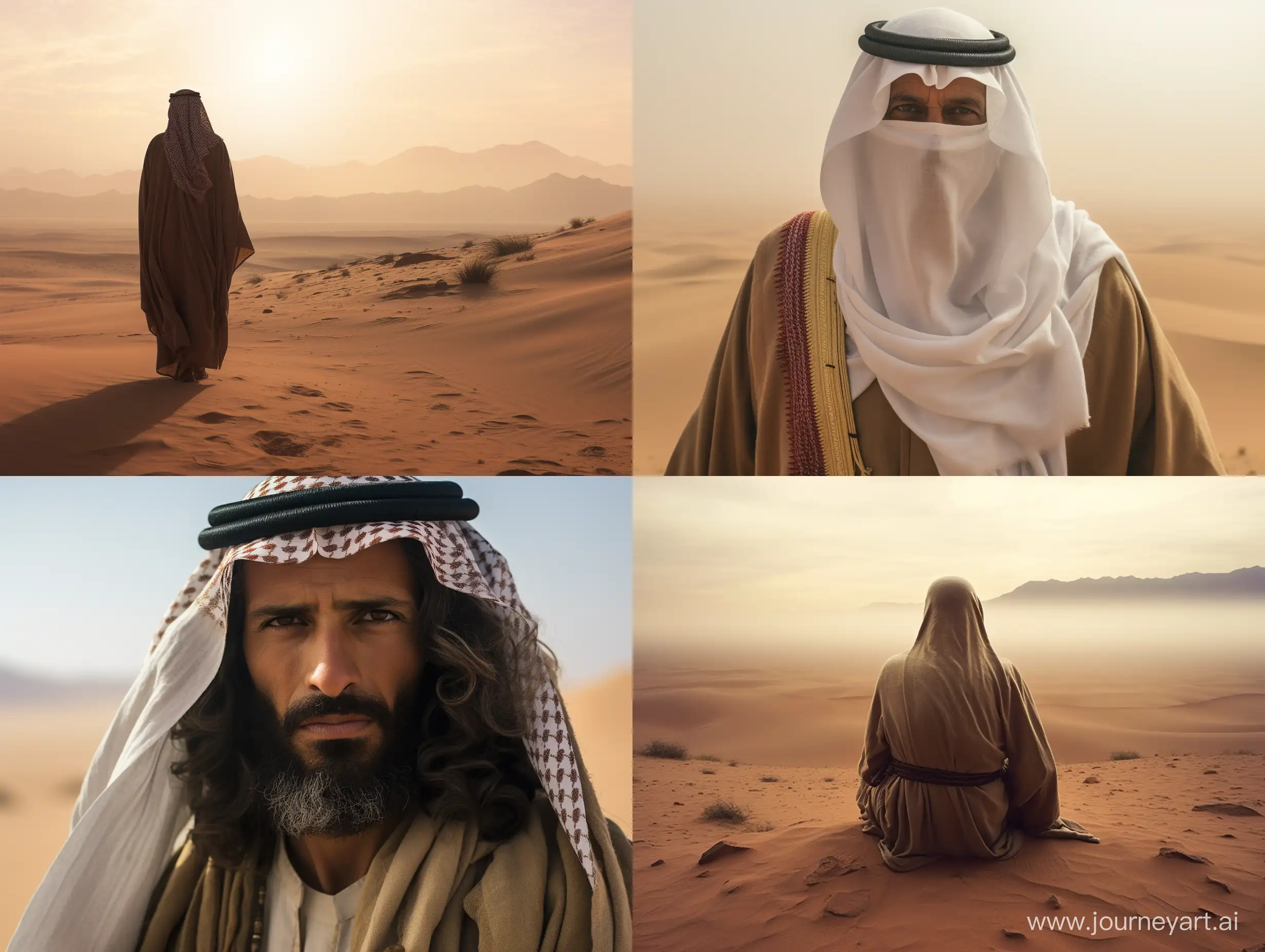 رجل سعوديفي الصحراء