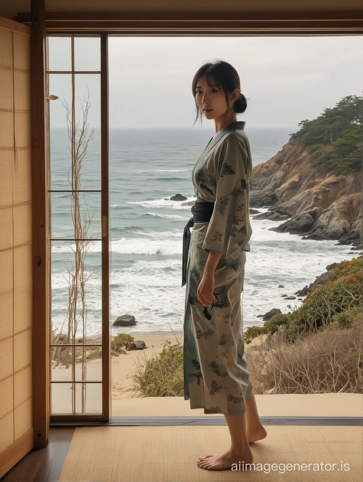 a slender bewitching japanese, best proportion, ocean view