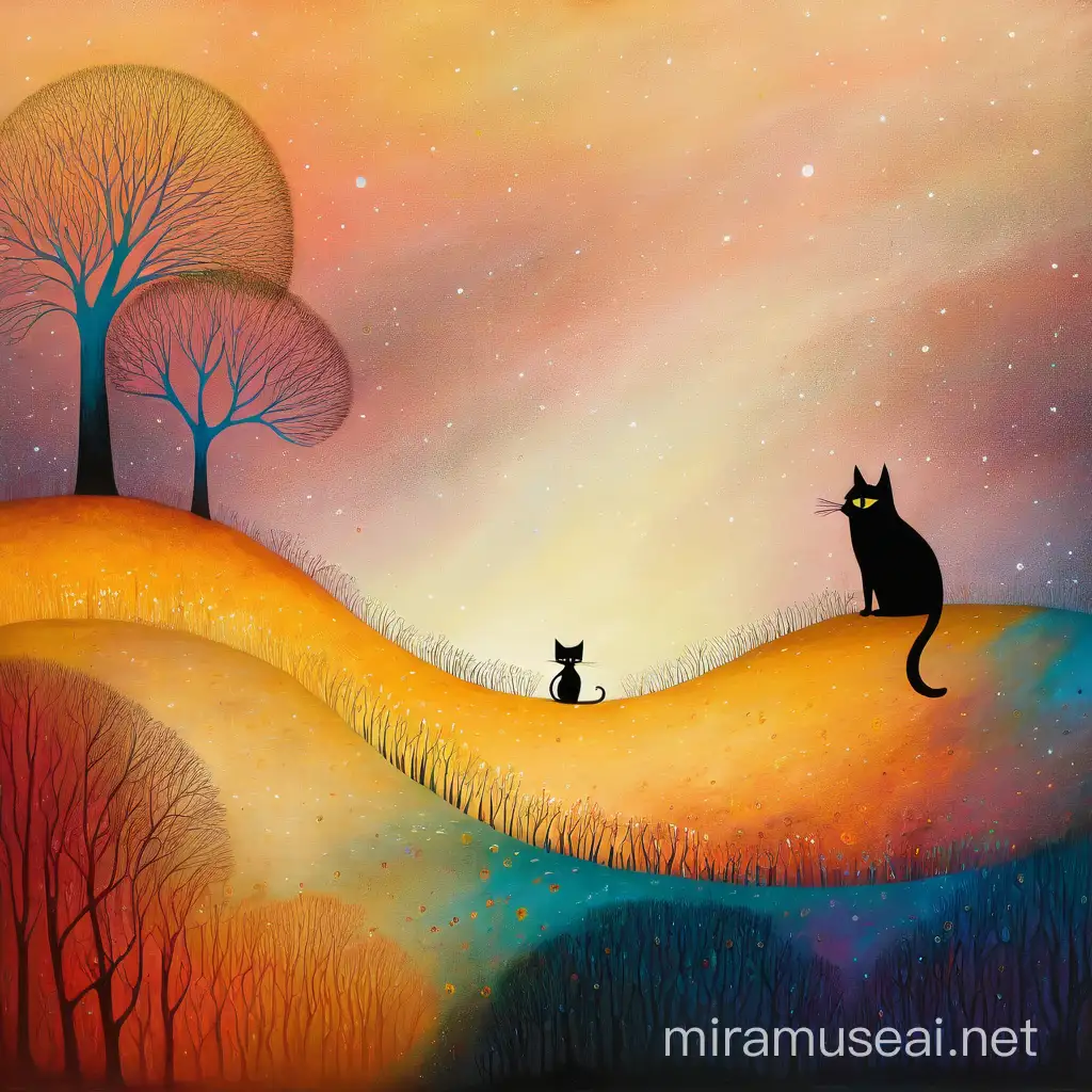 Whimsical Cat Artwork Inspired by Andy Kehoe