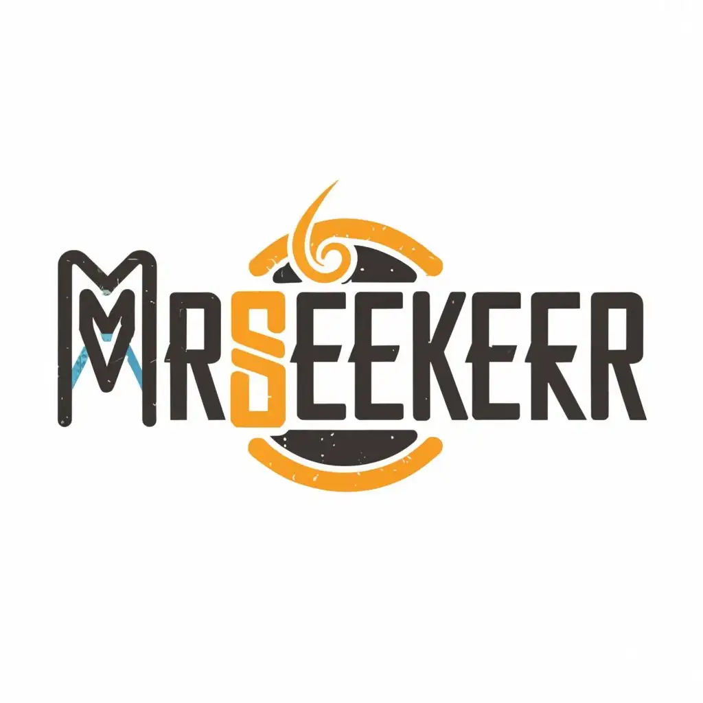 logo, explore finding seeking, with the text "MrSeeker", typography, be used in Technology industry