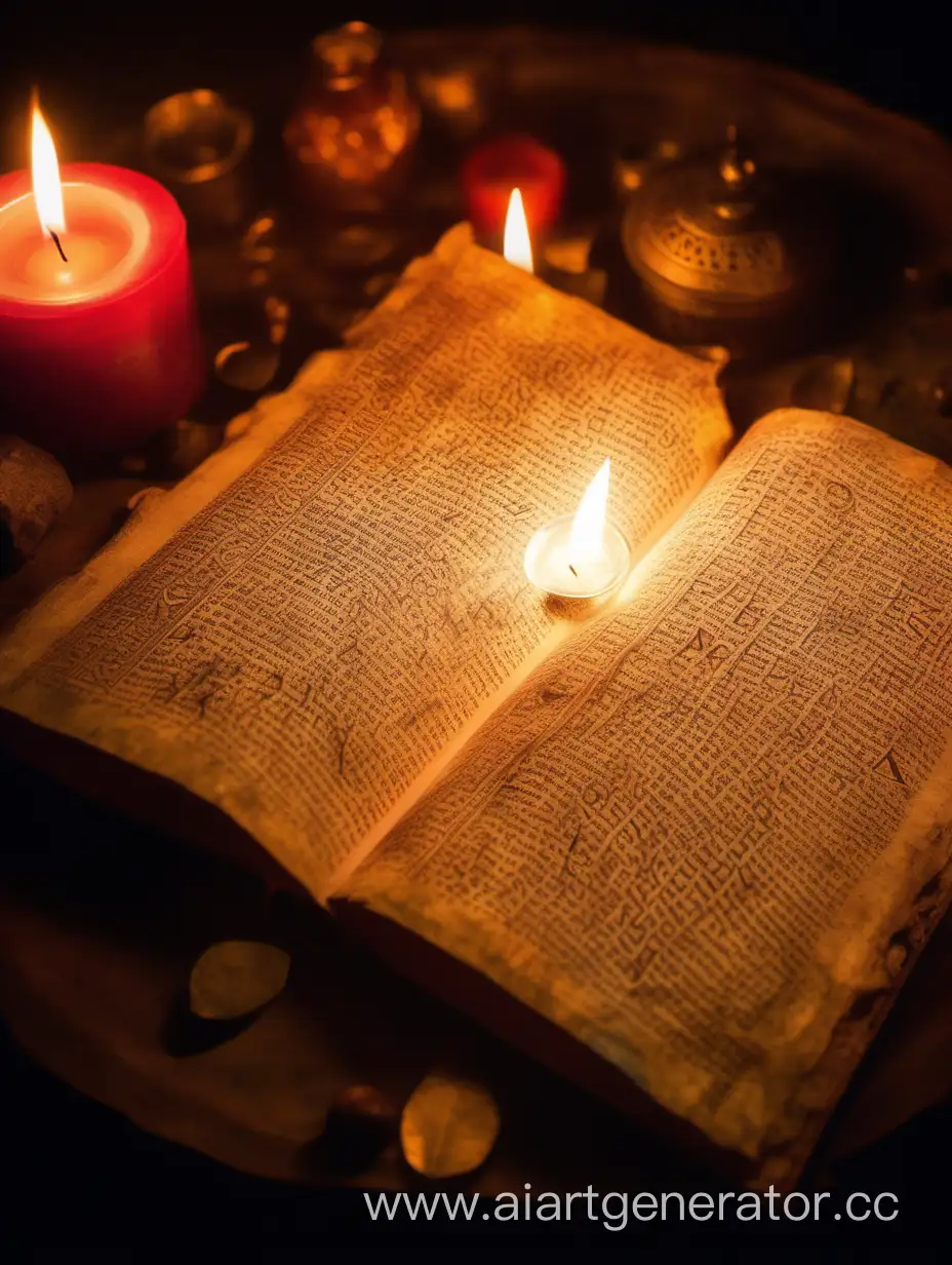 Surreal-Macrophotography-Ancient-Text-Mantras-Burning-Candle-and-Cinematographic-Lighting