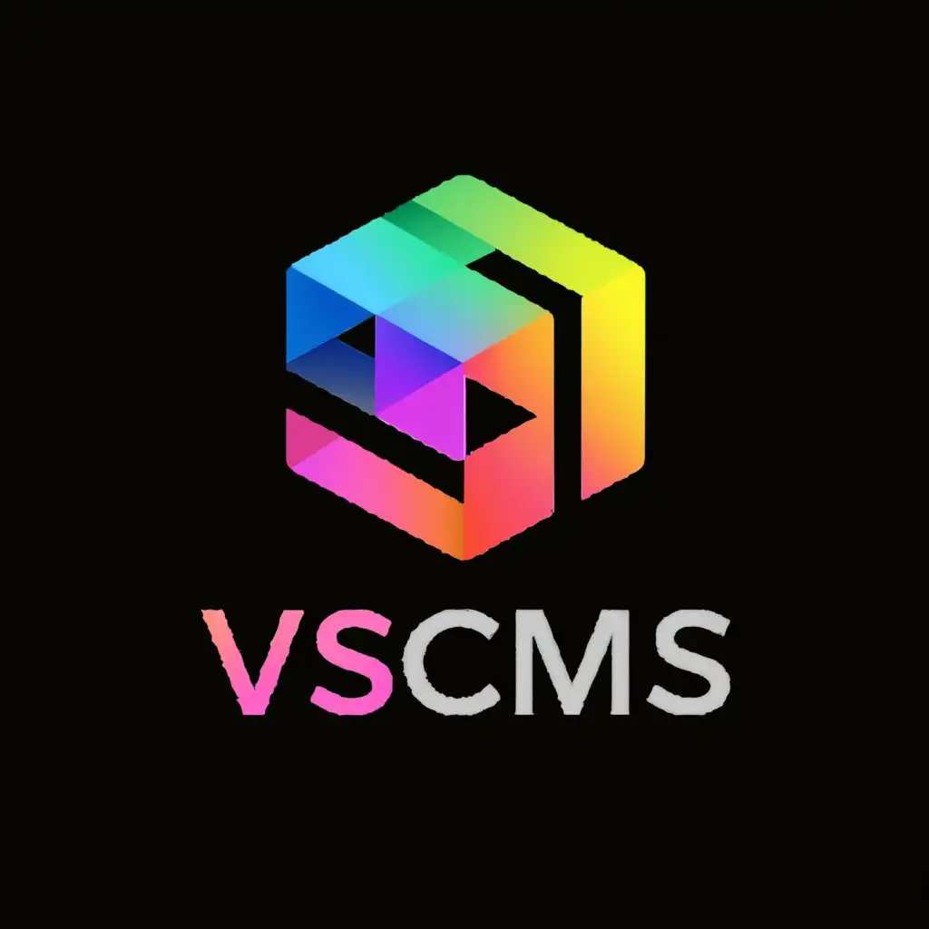a logo design,with the text "VSCMS", main symbol:3d ,Moderate,clear background