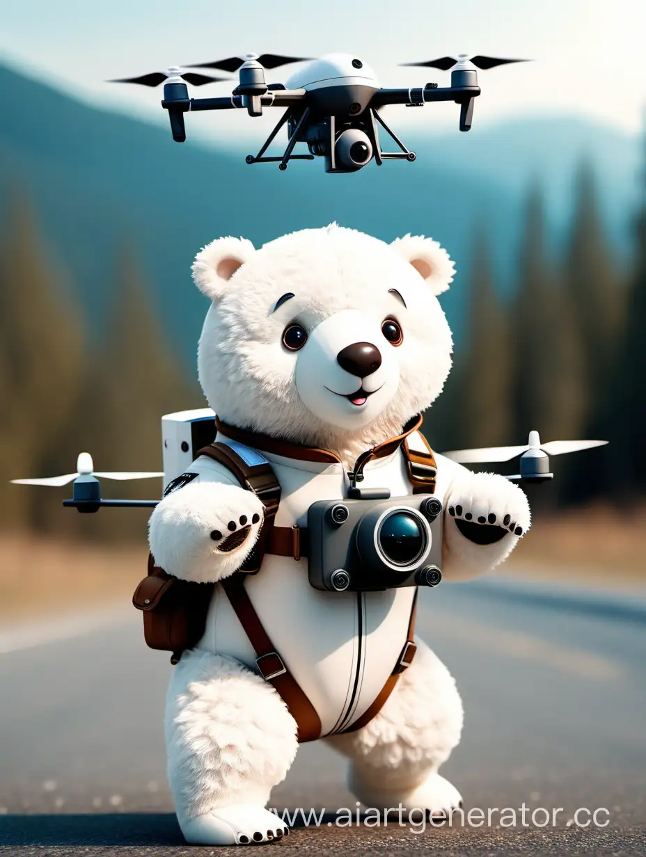 Adorable-Pilot-Bear-Launching-Drone