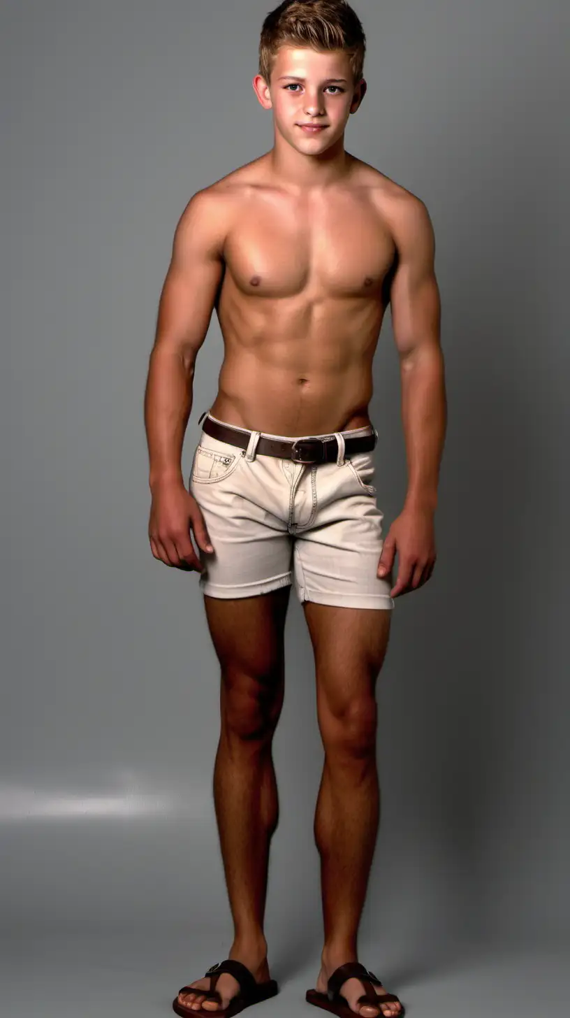 Muscular Afrikaans Teen in Revealing Shorts and Mesh Shirt MUSE AI