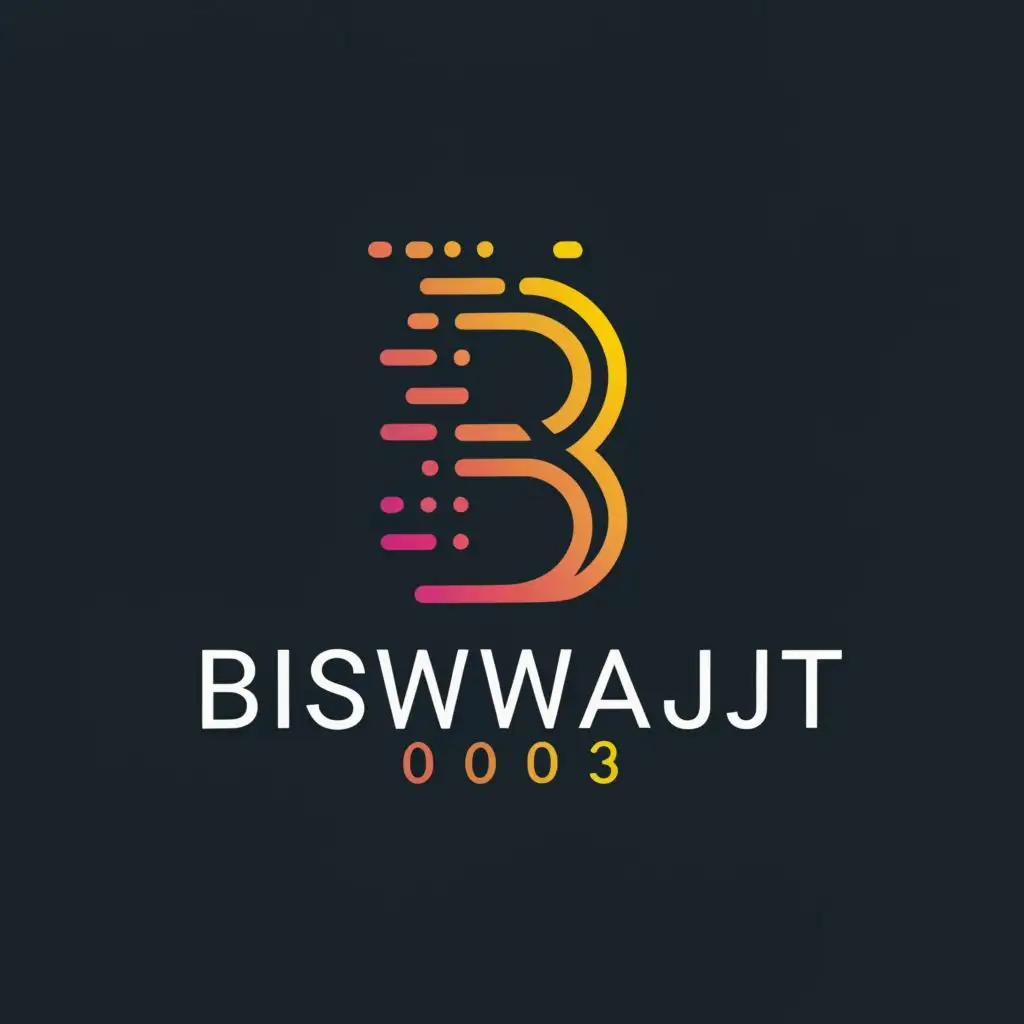 a logo design,with the text "biswajit 0003", main symbol:biswajit 0003,Moderate,clear background