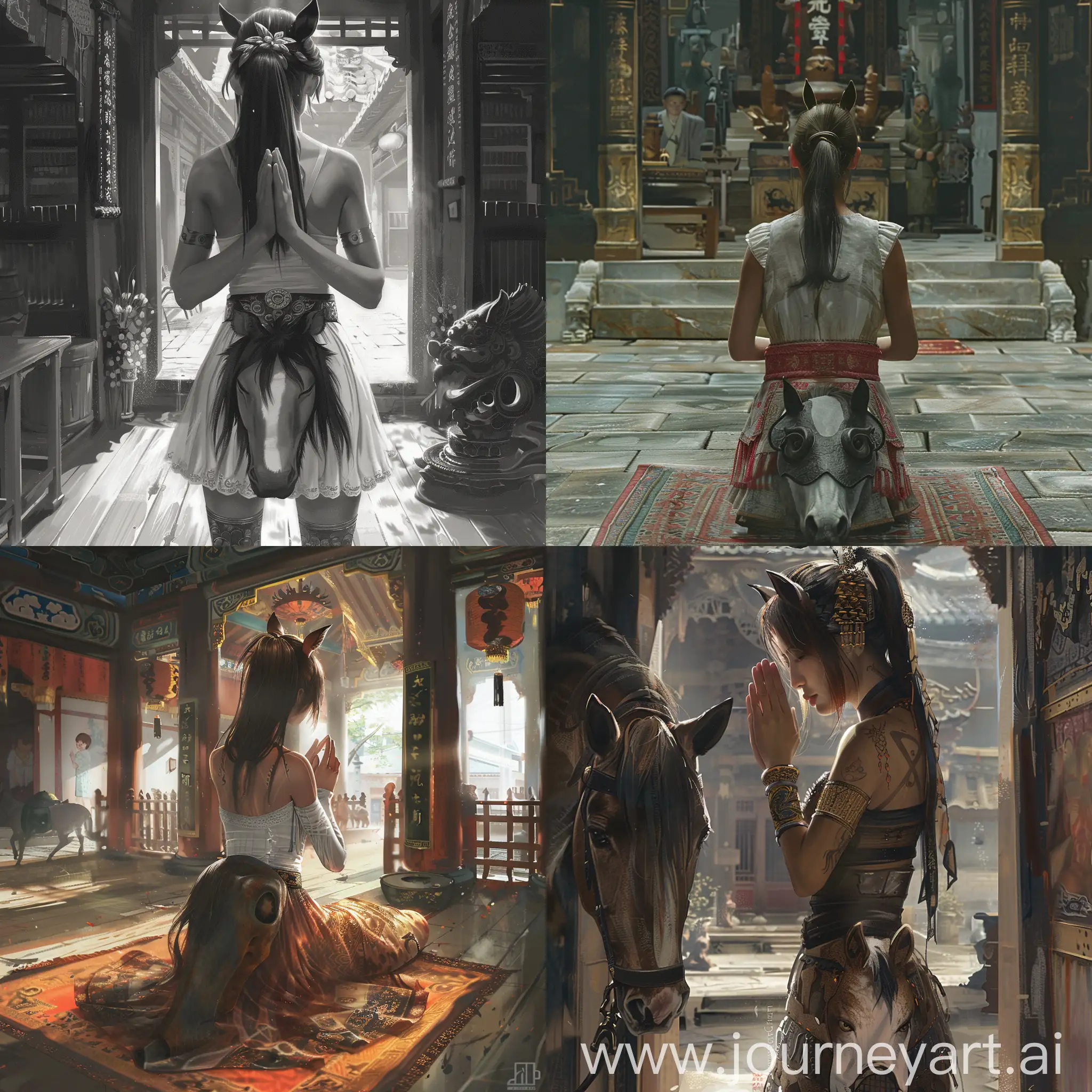 Chunli-Praying-in-Temple-Wearing-HorseFaced-Skirt
