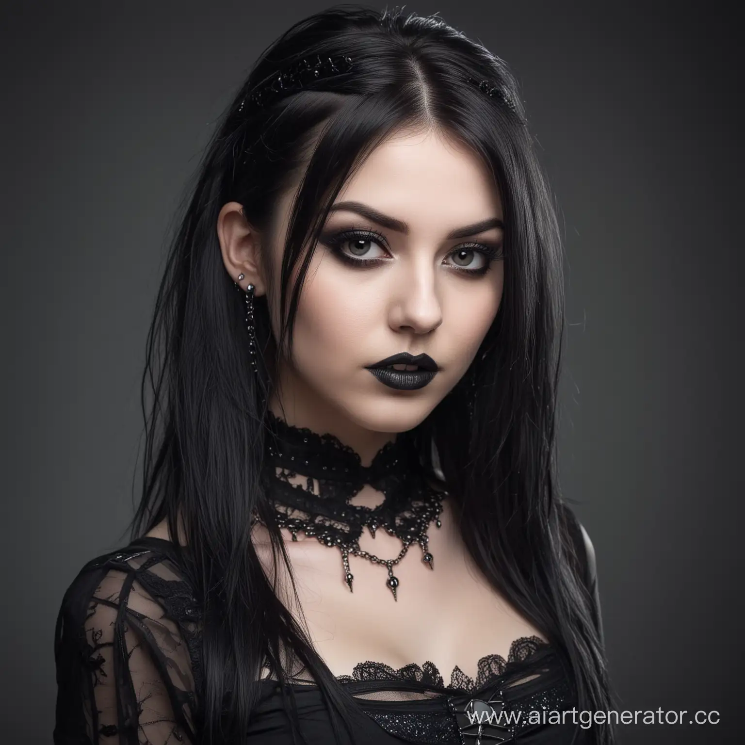 Sultry-Portrait-of-a-Stylish-Goth-Woman-with-a-Seductive-Aura