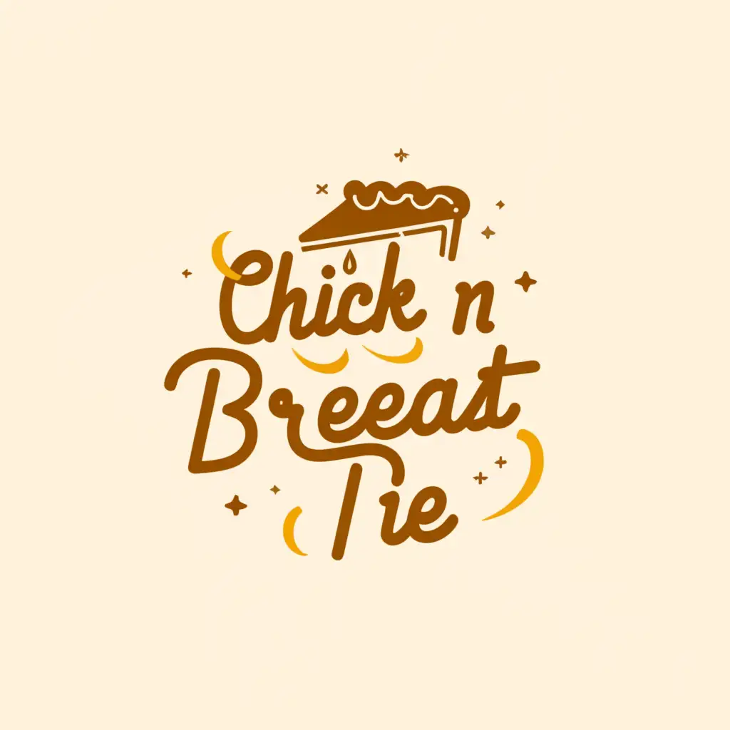 a logo design,with the text "CHICK N' BREAST PIE", main symbol:food,Minimalistic,clear background